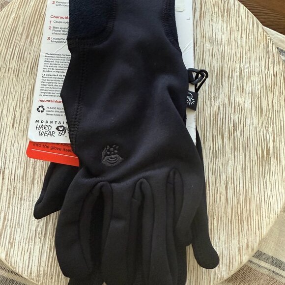 MOUNTAIN HARDWEAR POWER STRETCH STIMULUS GLOVE WOMEN'S LARGE BLACK TOUCHSCREEN - Picture 5 of 10